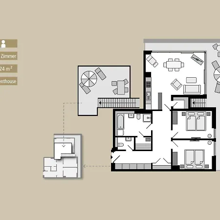 Strandvillen - Mit 2 Schlafzimmern, Terrasse Und Balkon Dr-434